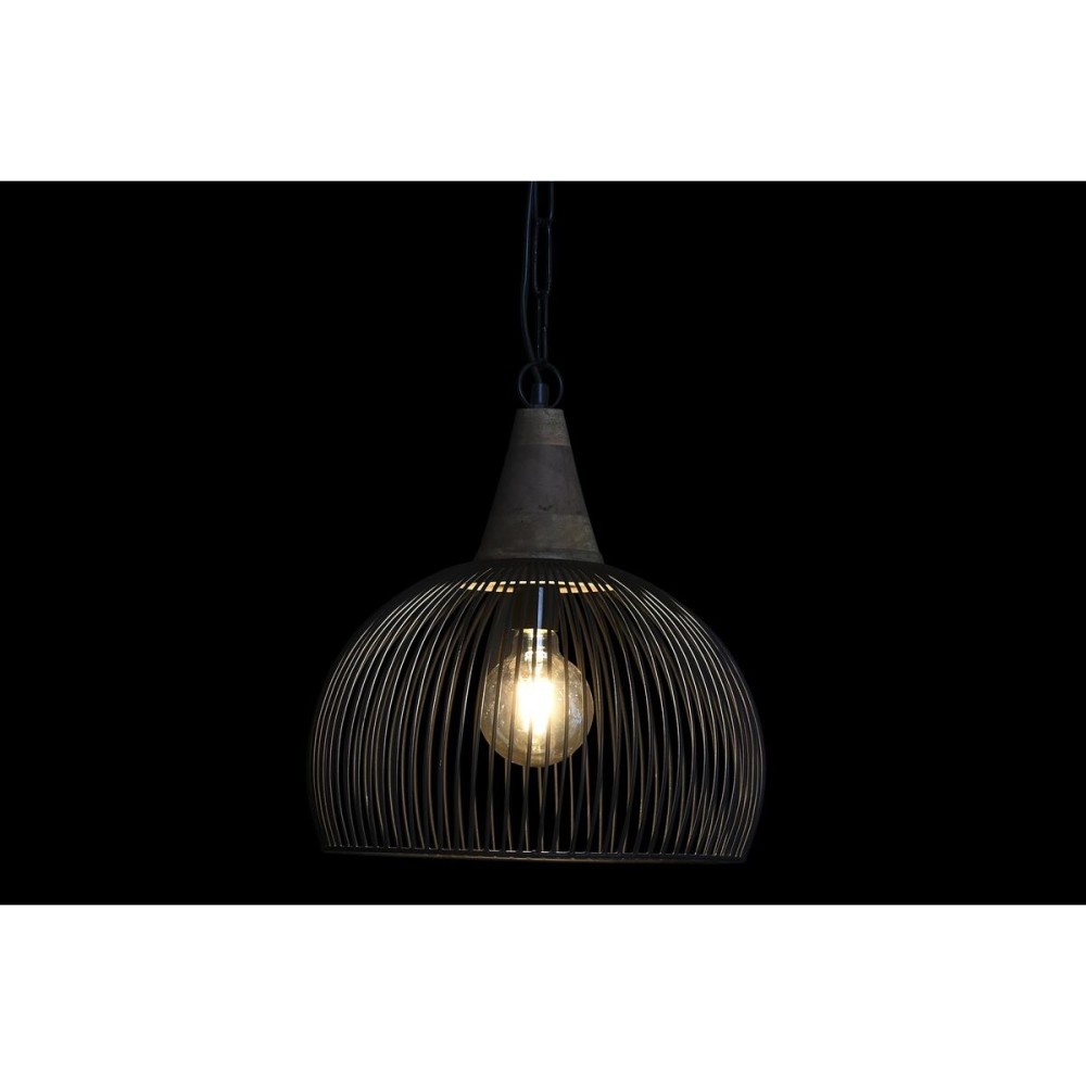 Deckenlampe DKD Home Decor natürlich Schwarz Metall Holz 50 W 36 x 36 x 40 cm