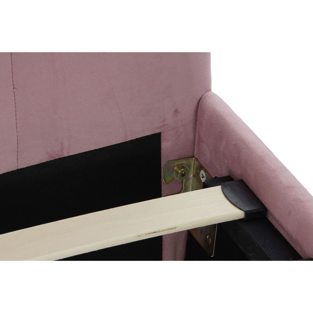 Bett DKD Home Decor Holz Metall Rosa 180 x 200 cm 187 x 210 x 137 cm