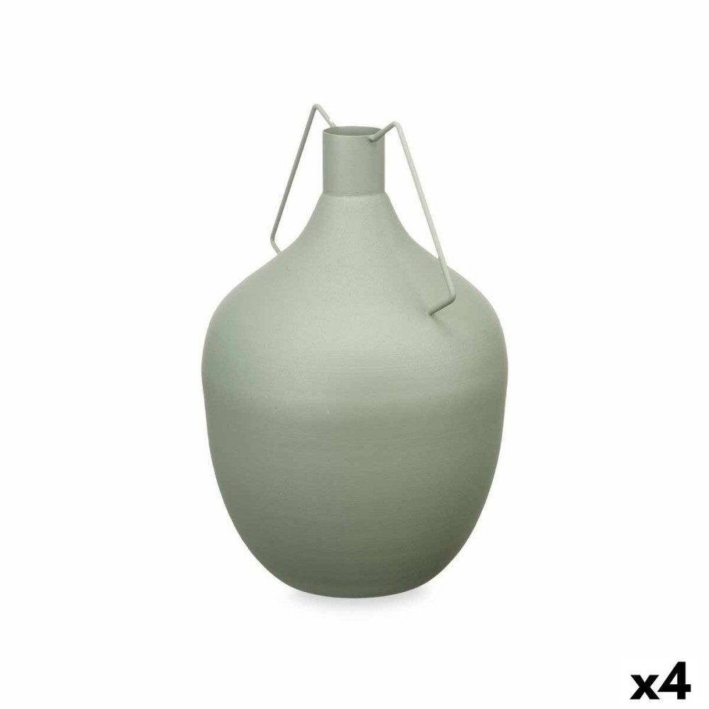 Vase Karaffe grün Stahl 24 x 40 x 24 cm (4 Stück)