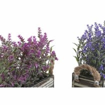 Decorative Plant DKD Home Decor 30 x 12 x 21 cm Wood Lilac Polyethylene Fuchsia (2 Units)