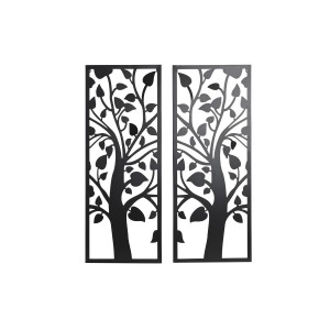 Décoration murale DKD Home Decor (2 Pièces) Arbre Métal Shabby Chic (35 x 1,3 x 91 cm)