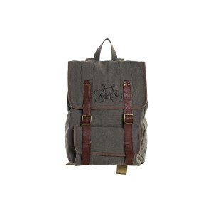 Lässiger Rucksack DKD Home Decor Canvas Fahrrad Grau Braun (33 x 12 x 47 cm)