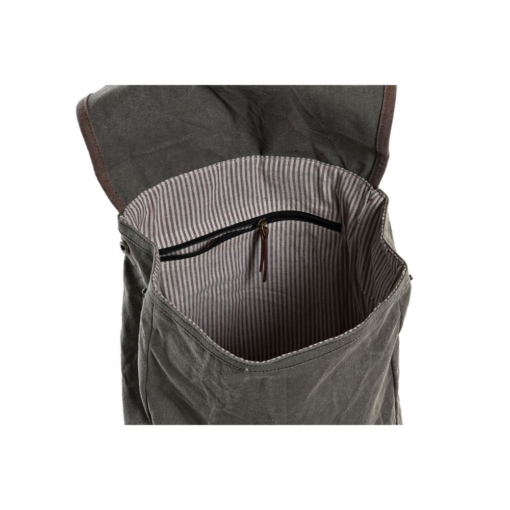 Sac à dos Casual DKD Home Decor Canvas Bicyclette Gris Marron (33 x 12 x 47 cm)