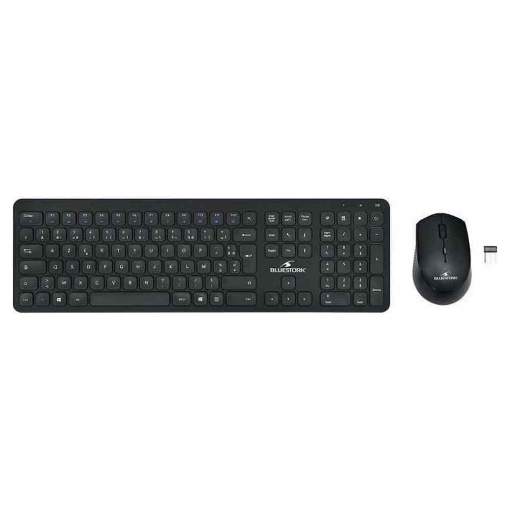 clavier et souris Bluestork Easy Slim AZERTY Noir Français