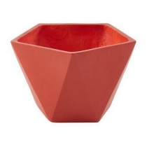 Plant pot Beau Rivage Fibreglass Geometric Pink Coral 50 x 30 cm