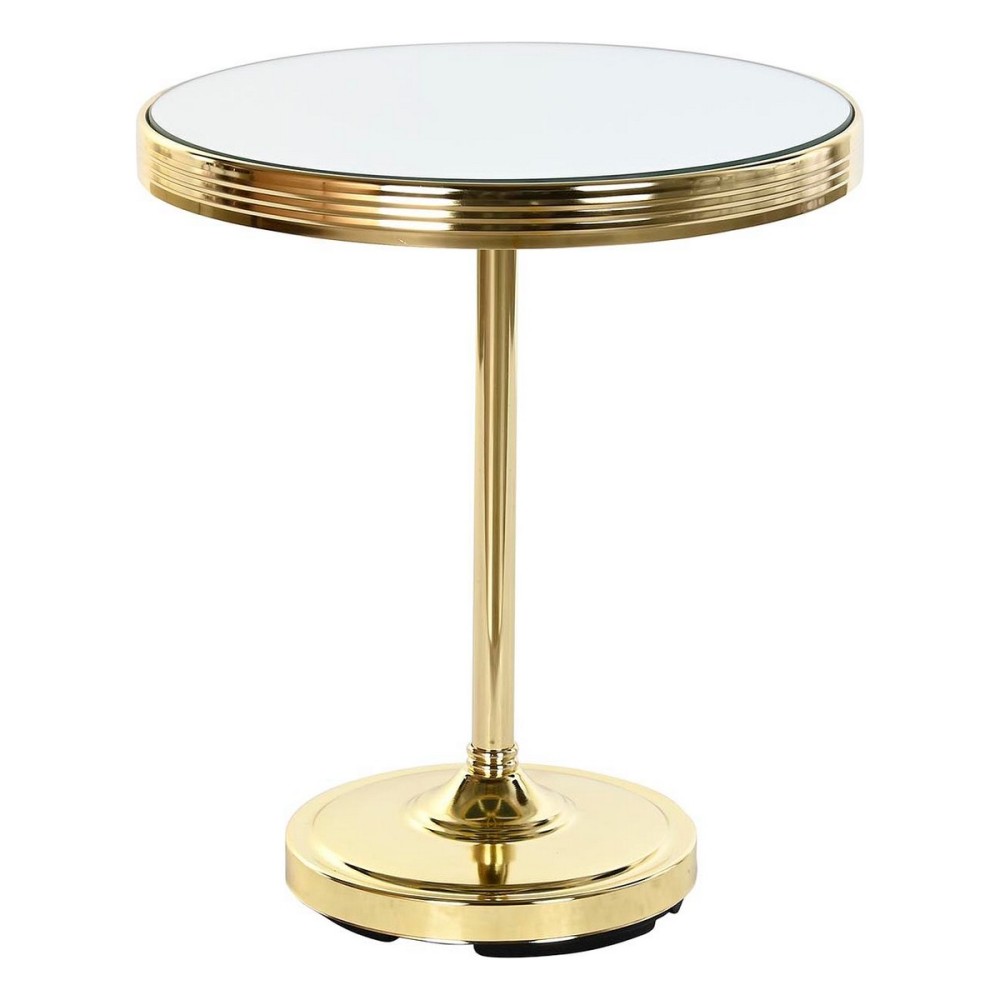 Table d'appoint DKD Home Decor Miroir Doré Laiton (42,5 x 42,5 x 49 cm)