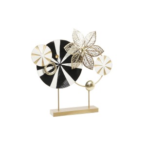 Decorative Figure DKD Home Decor Black Golden Metal Modern (62 x 9 x 61,6 cm)