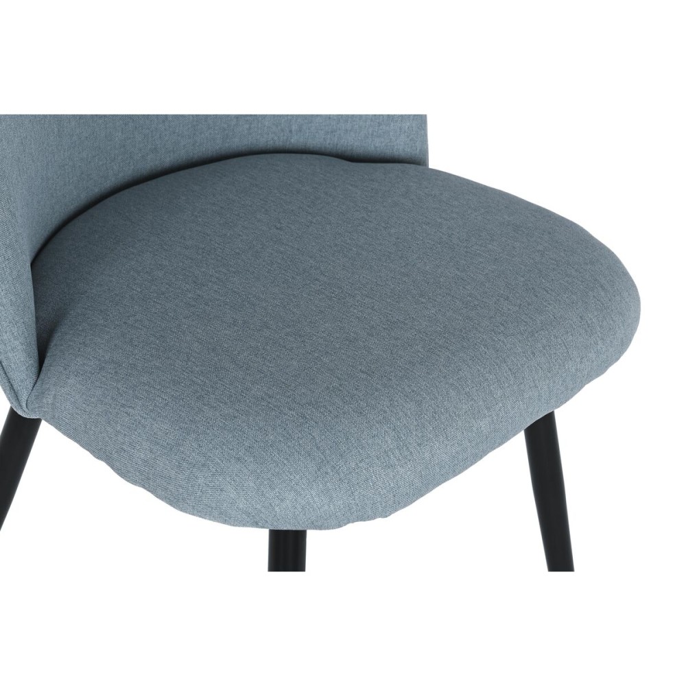 Chaise de Salle à Manger DKD Home Decor Noir Bleu 50 x 52 x 84 cm