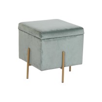 Repose-pied DKD Home Decor Métal Turquoise Polyester (45 x 45 x 45 cm)