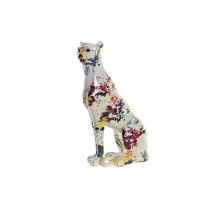 Deko-Figur DKD Home Decor Weiß Bunt Leopard Moderne 16 x 8 x 25 cm