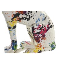 Deko-Figur DKD Home Decor Weiß Bunt Leopard Moderne 16 x 8 x 25 cm