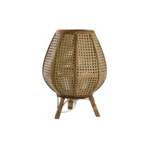 Desk lamp DKD Home Decor Brown Rattan 50 W (29 x 29 x 40 cm)