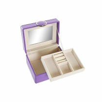 Jewelry box DKD Home Decor 23 x 17 x 10 cm Lilac Polyurethane MDF Wood