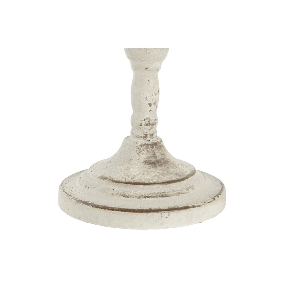 Candleholder DKD Home Decor Metal White 13 x 13 x 25 cm