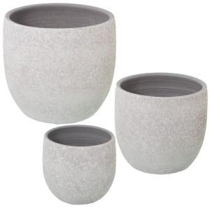 Set de pots de fleurs Alexandra House Living Blanc Céramique 3 Pièces