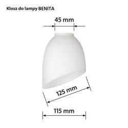 Lamp Shade Activejet Nikita White Glass 26 x 12 x 12,5 cm