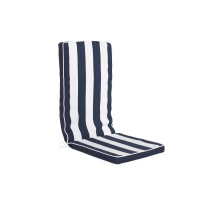 Coussin DKD Home Decor Blanc Blue marine Rayures 42 x 4 x 115 cm