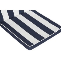 Coussin DKD Home Decor Blanc Blue marine Rayures 42 x 4 x 115 cm