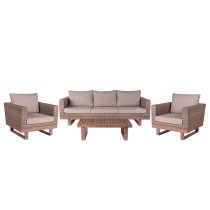 Garden sofa Patsy 220 x 89 x 64,50 cm Wood Rattan