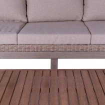 Garden sofa Patsy 220 x 89 x 64,50 cm Wood Rattan