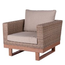 Gartenbank Patsy 88 x 89 x 64,50 cm Holz Rattan