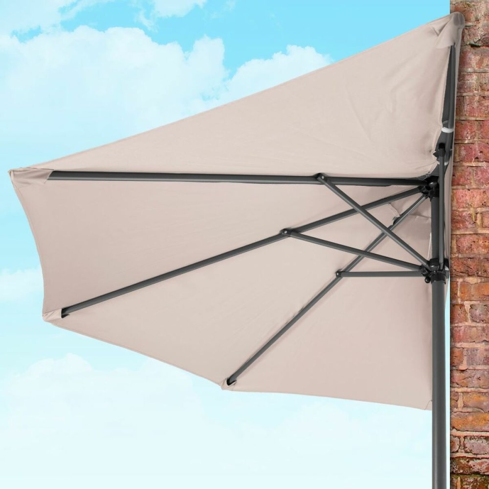 Parasol 240 x 125 x 250 cm Taupe Aluminium