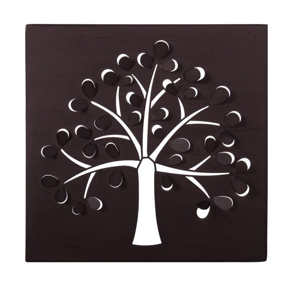 Bild Baum 29,85 x 2,5 x 29,85 cm Metall Braun