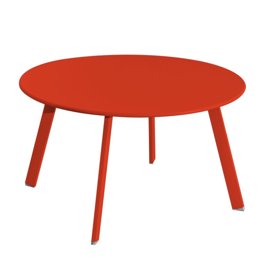 Side table Marzia Red Steel 70 x 70 x 40 cm