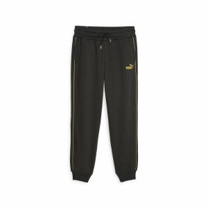 Long Sports Trousers Puma Ess+ Minimal Gold Black Lady