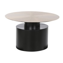 Table d'appoint DKD Home Decor 76 x 76 x 46 cm Noir Doré Fer