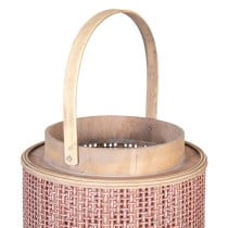 Lantern 26 x 26 x 34,5 cm Candleholder Brown Natural Fibre