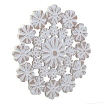 Wall Decoration 40 x 1,5 x 40 cm White MDF Wood