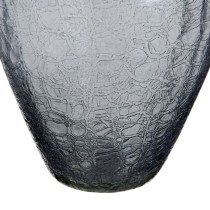 Vase Verre Gris Métal Argent 20 x 20 x 30 cm