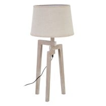 Lampe de bureau Blanc Lin Bois 60 W 220 V 240 V 220-240 V 30 x 30 x 66 cm