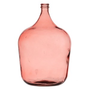 Decorative container 36,5 x 36,5 x 56 cm Pink recycled glass