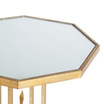 Table d'appoint 48,5 x 48,5 x 60,5 cm Verre Doré Métal