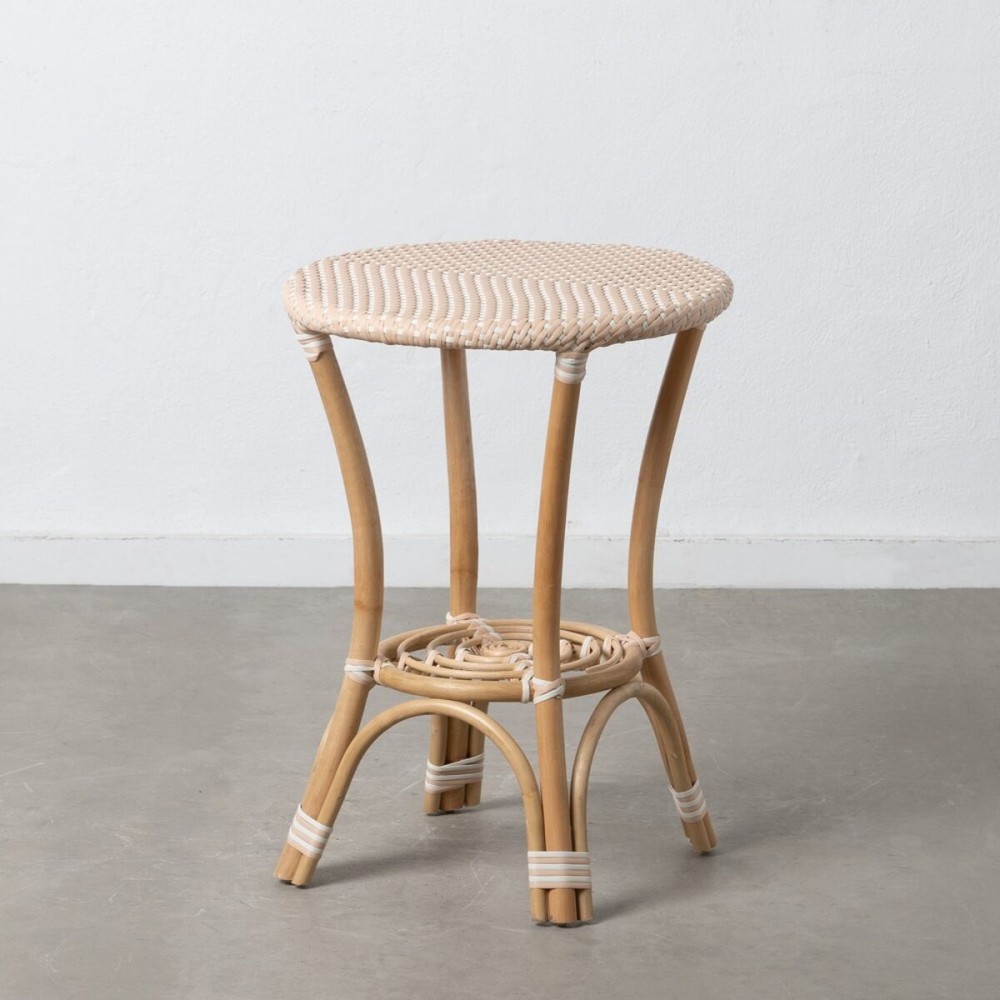 Beistelltisch 50 x 50 x 67 cm natürlich Beige Rattan