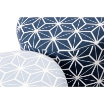 Fußstütze DKD Home Decor 31 x 31 x 33 cm Blau Himmelsblau Kiefer Geometrisch Mediterraner (2 Stück)