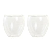 Set de Verres DKD Home Decor Transparent Verre Verre Borosilicaté 100 ml 2 Pièces