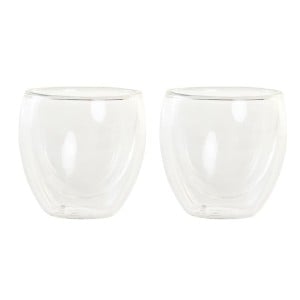 Gläserset DKD Home Decor Durchsichtig Kristall Borosilikatglas 100 ml 2 Stücke