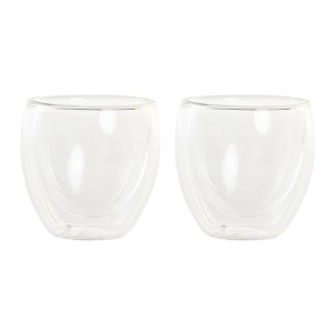 Set de Verres DKD Home Decor Transparent Verre Verre Borosilicaté 100 ml 2 Pièces