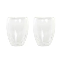 Set de Verres DKD Home Decor Transparent Verre Verre Borosilicaté 380 ml 2 Pièces