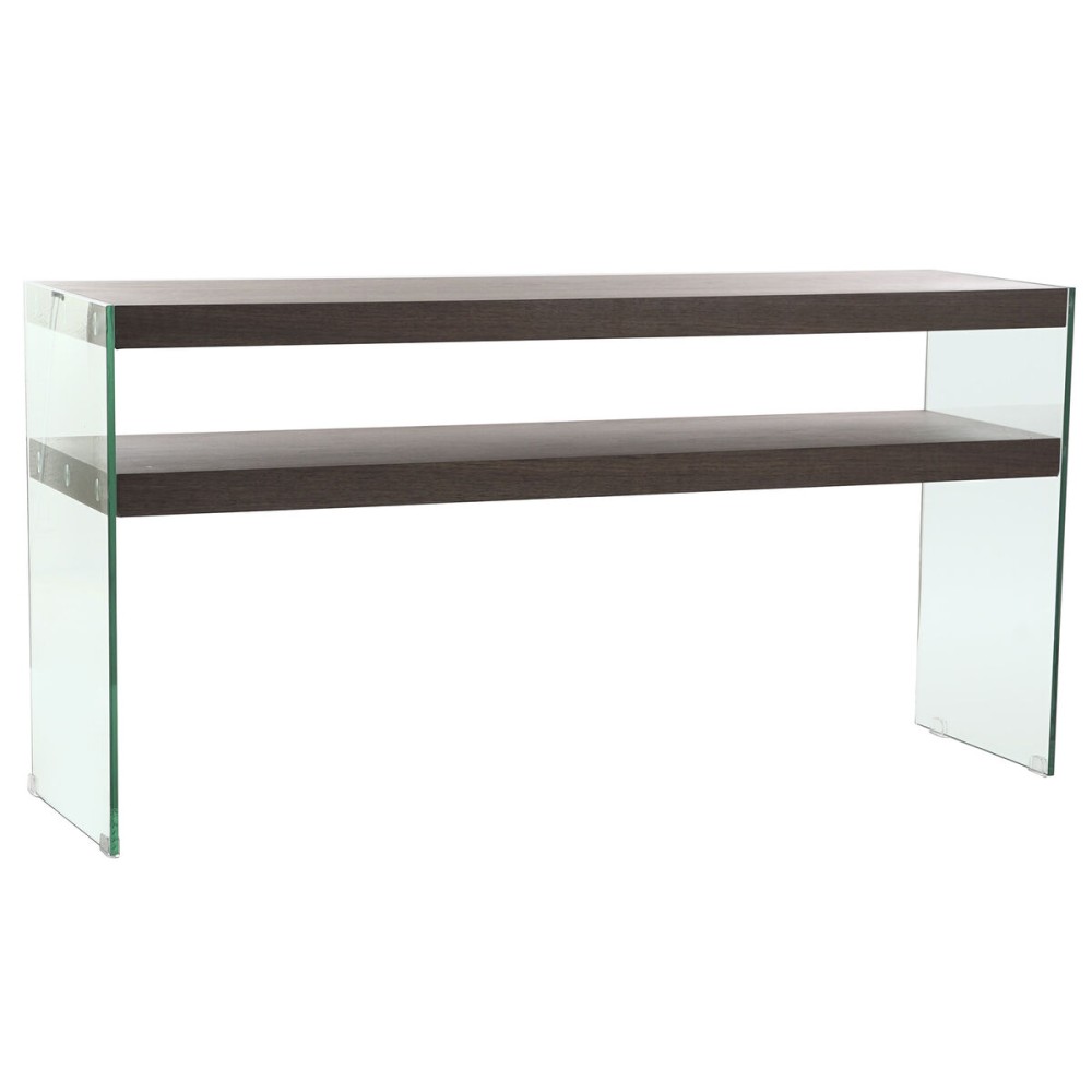 Console DKD Home Decor Brown Transparent Crystal Walnut MDF Wood 160 x 45 x 80 cm