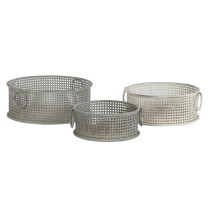 Set de basket DKD Home Decor 43 x 42 x 17 cm Métal Aluminium Vintage