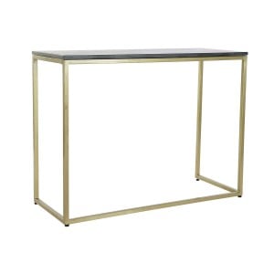 Console DKD Home Decor 100 x 40 x 77 cm Noir Doré Marbre Fer