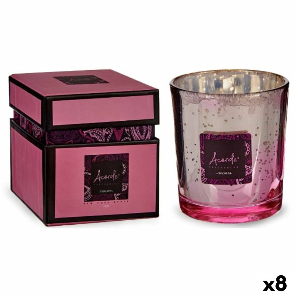 Scented Candle Acorde 7OZ-CREAM&STRAW Strawberry Custard 200 ml (8 Units)