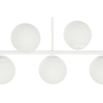 Suspension DKD Home Decor 98 x 45 x 30 cm Verre Métal Blanc 50 W