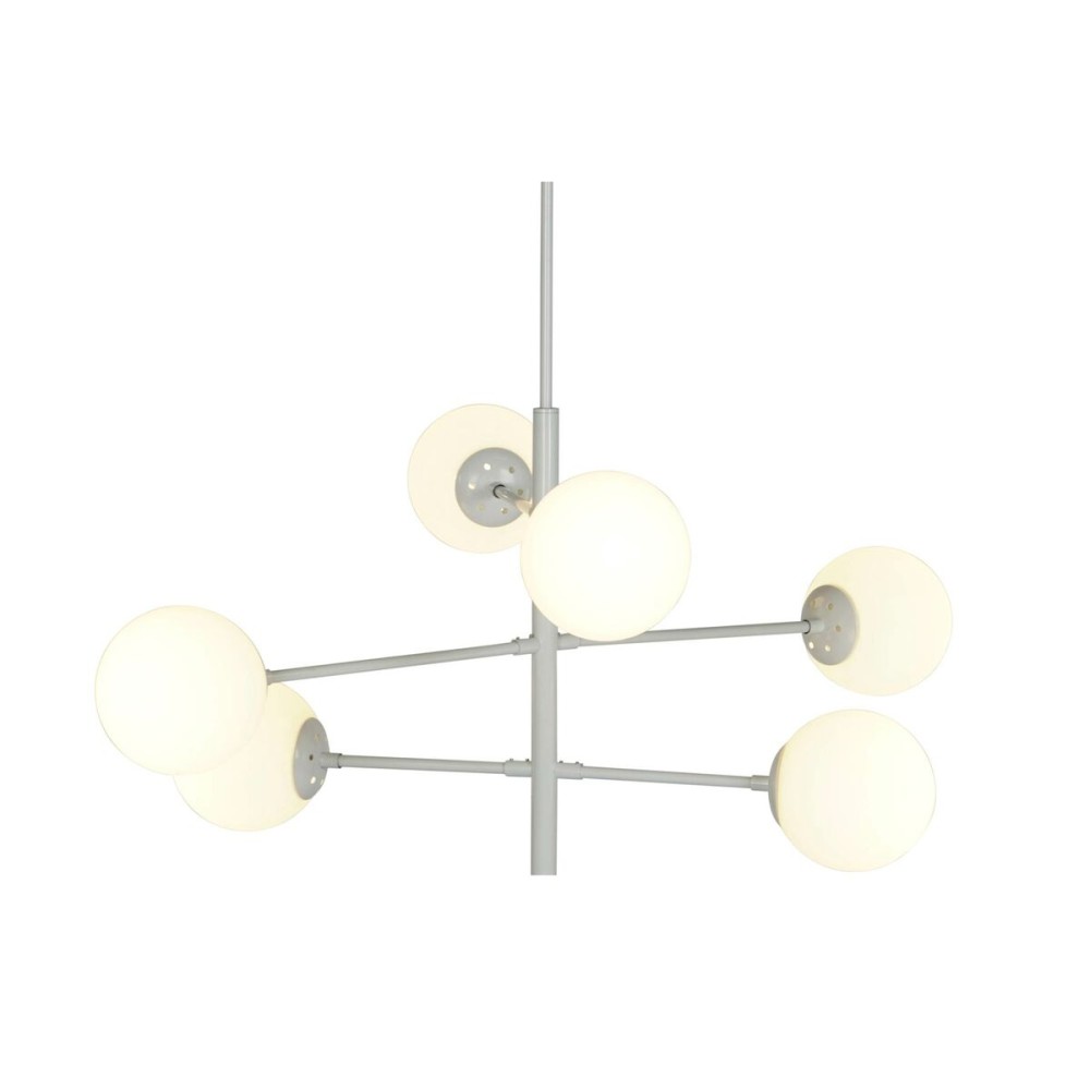 Suspension DKD Home Decor 96 x 73 x 50 cm Verre Métal Blanc 50 W