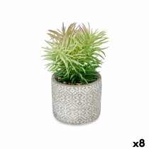 Plante décorative Ibergarden QY-H011 Bois Plastique Ciment Succulent 12 x 22 x 12 cm (8 Unités)