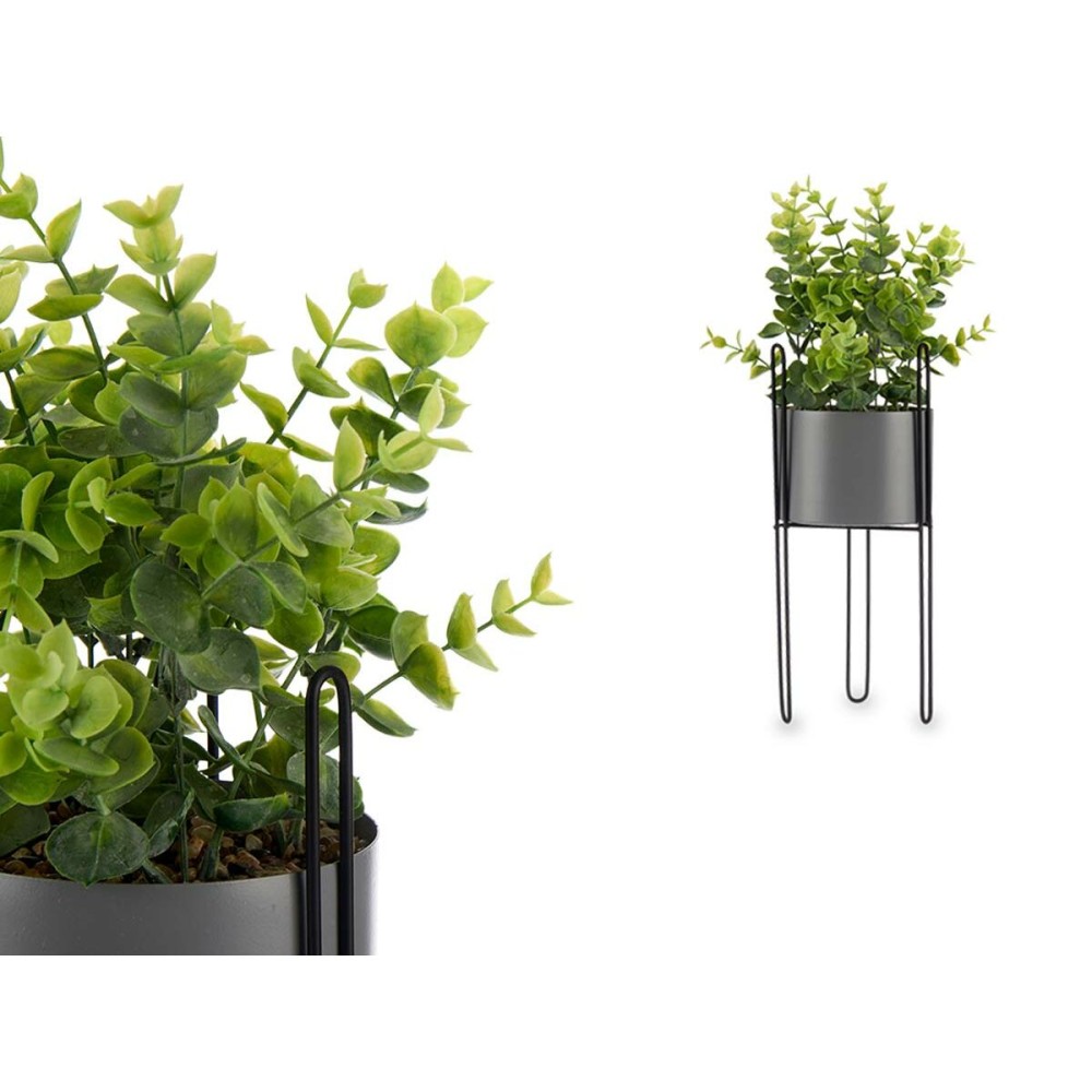 Decorative Plant Ibergarden QY-H096 Metal Plastic Eucalyptus 14 x 40 x 14 cm (8 Units)